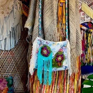 Sustainably Created || Handmade boho bag || fringe purse || fringe || Upcycled